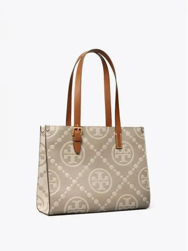 Monogram contrast embossing small women s tote bag shoulder cream domestic product GM0024020776830 - TORY BURCH - BALAAN 1