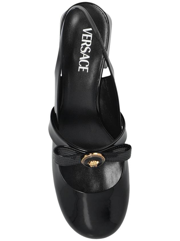 Versace Heeled Shoes ‘Gianni Ribbon’, Women's, Black - VERSACE - BALAAN 6