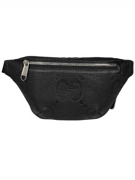 Jumbo GG Small Leather Belt Bag Black - GUCCI - BALAAN 2
