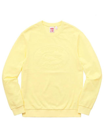 Lacoste Pique Crewneck Light Yellow - SUPREME - BALAAN 1