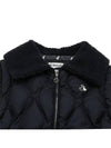 Women’s Scallop Quilted Long Vest 1062LBGNNAVY - BLACK&WHITE - BALAAN 3