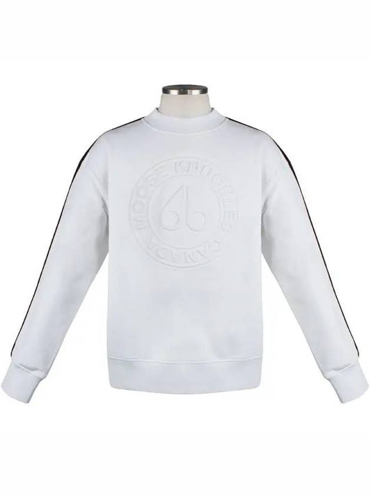 Men's Homecrest Logo Sweatshirt White - MOOSE KNUCKLES - BALAAN 2