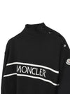 23FW logo line neck button knit black 9F000 11 M1131 999 - MONCLER - BALAAN 4