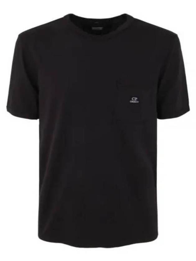 Logo Short Sleeve T-Shirt Black - CP COMPANY - BALAAN 2