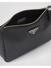 triangle logo leather shoulder bag black - PRADA - BALAAN 5