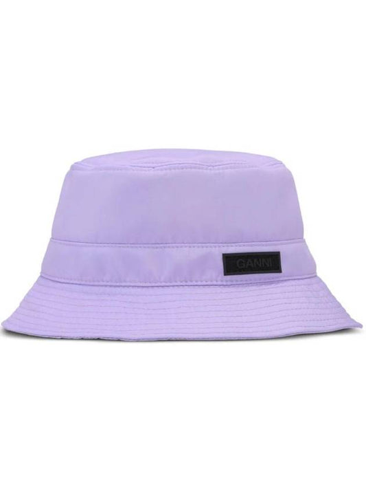 Logo Applique Bucket Hat Purple - GANNI - BALAAN 1