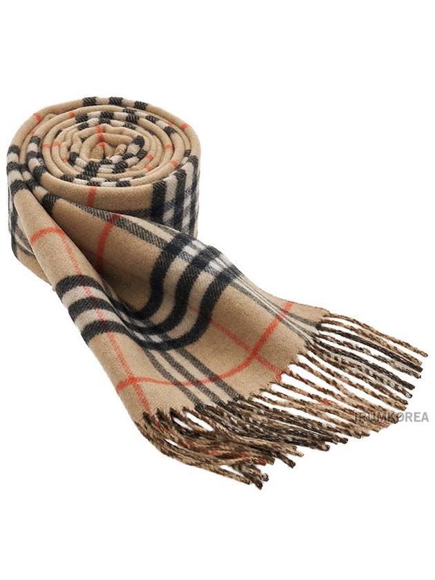 Check Reversible Cashmere Scarf Brown Sand - BURBERRY - BALAAN 2