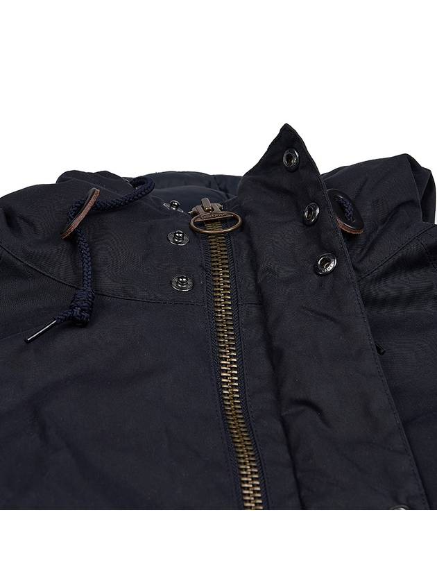 Hooded Beaufort Wax Jacket Navy - BARBOUR - BALAAN 8