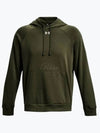 UA Rival Fleece Hoodie Green - UNDER ARMOUR - BALAAN 2