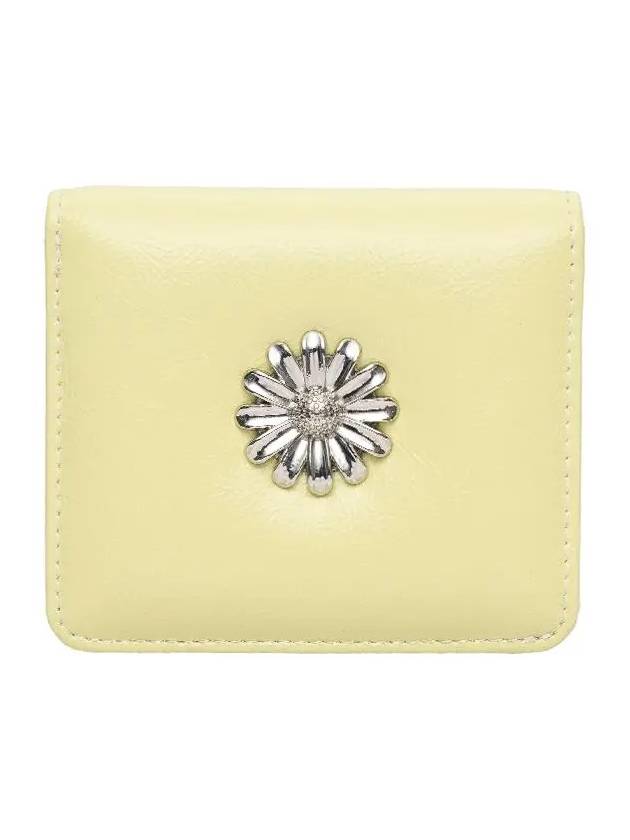 Daisy Photo Slot Half Wallet Banknote Card Pale Lemon - LE MASQUE - BALAAN 1