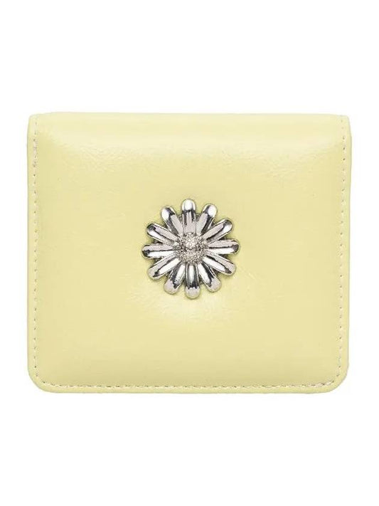 Daisy Photo Slot Half Wallet Banknote Card Pale Lemon - LE MASQUE - BALAAN 1