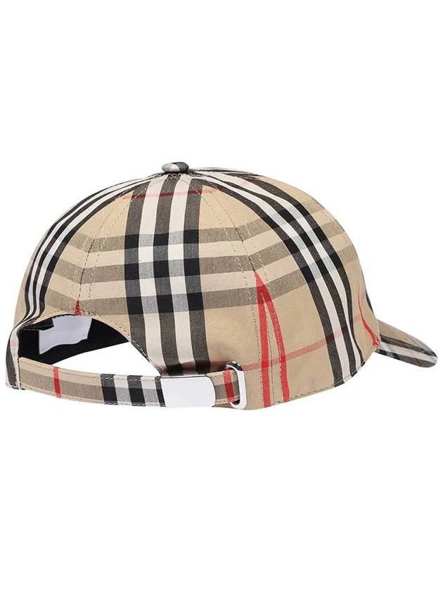 Monogram Motif Vintage Check Cotton Baseball Cap Archive Beige - BURBERRY - BALAAN 3