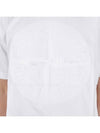 Men's Embroidered Logo Short Sleeve T-Shirt White - STONE ISLAND - BALAAN 7