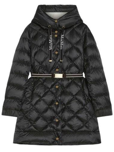 Trecap Water Repellent Canvas Hooded Parka Padding Black - MAX MARA - BALAAN 1