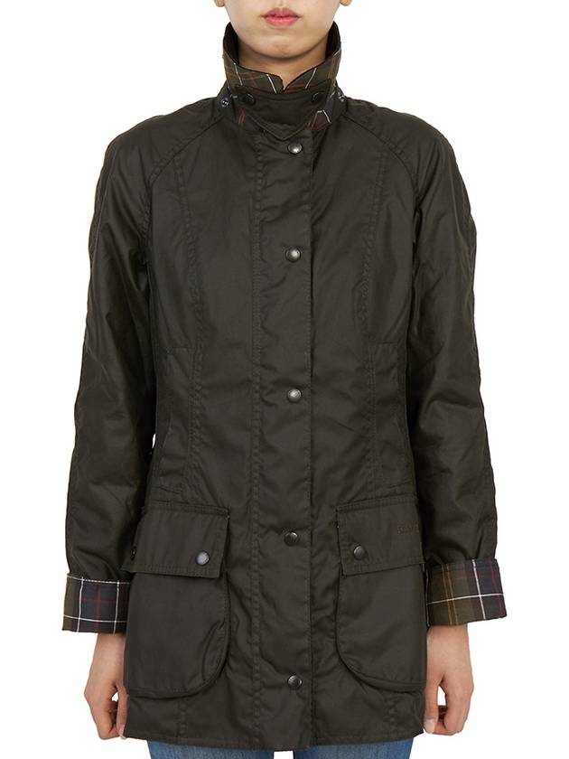 Classic Beadnell Wax Jacket Olive - BARBOUR - BALAAN 4