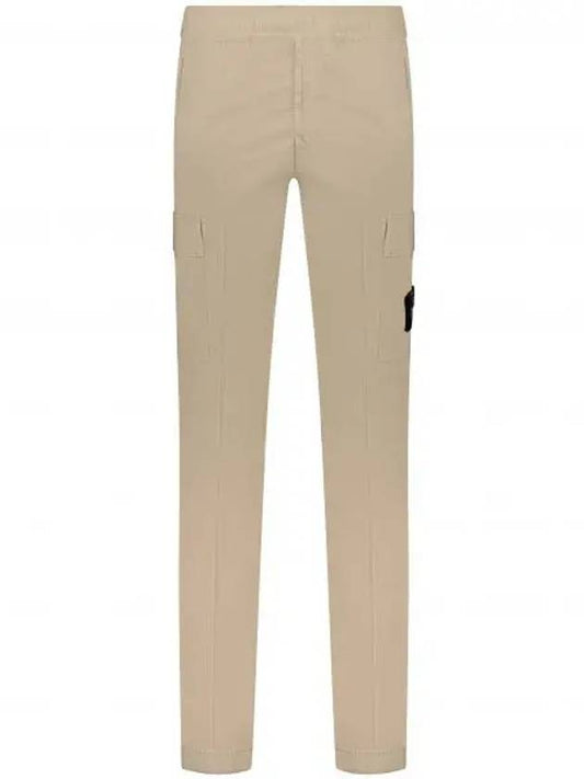 Stretch Cotton Tela Paracadute Cargo Straight Pants Sand - STONE ISLAND - BALAAN 2