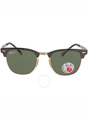 Ray Ban Clubmaster Metal Polarized Green Classic G-15 Square Unisex Sunglasses RB3716 187/ 58 51 - RAY-BAN - BALAAN 1