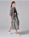 Tech Flare Wide Pants Gray - ATHPLATFORM - BALAAN 4