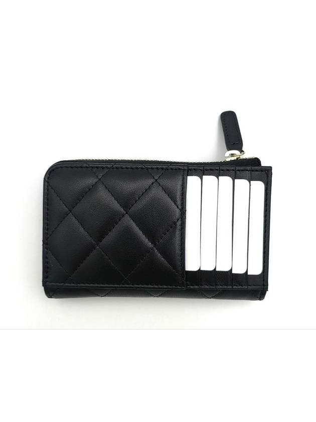 In Stock 23K Lambskin Zipper Roll Card Wallet Black AP3630 - CHANEL - BALAAN 3