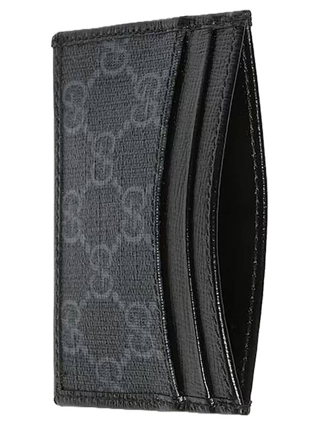 Interlocking G Detail House Logo Card Wallet Black - GUCCI - BALAAN 3