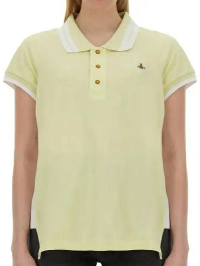 Embroidered ORB Polo Shirt Yellow - VIVIENNE WESTWOOD - BALAAN 2