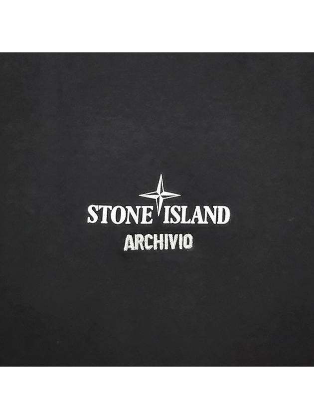 Archivio Cotton Short Sleeve T Shirt Black - STONE ISLAND - BALAAN 6