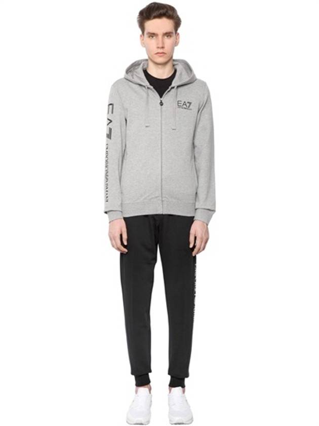 EA7 Hooded Cotton Sweatshirt - EMPORIO ARMANI - BALAAN 6