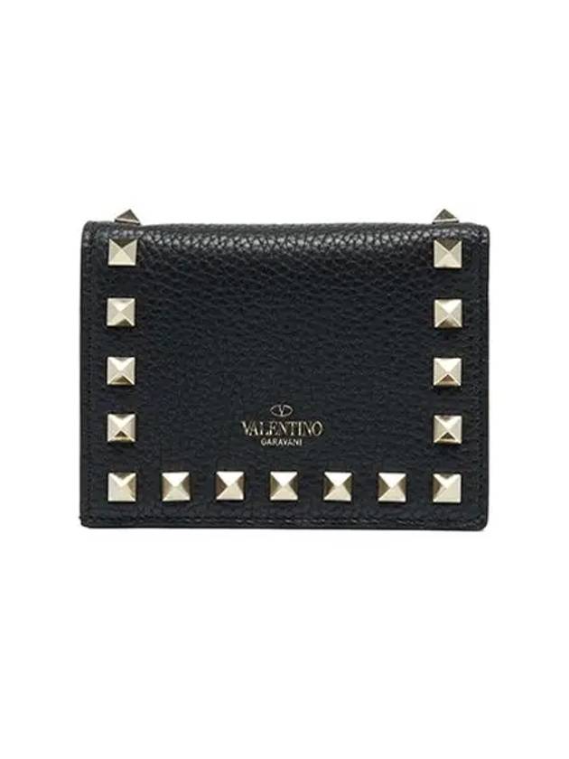 Rockstud Half Wallet Black - VALENTINO - BALAAN 3