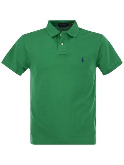 Men's Pony Slim Fit Short Sleeve Polo Shirt Green - POLO RALPH LAUREN - BALAAN 2