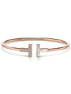 Tiffany T wire bracelet rose gold diamond motherofpearl 64028618 - TIFFANY & CO. - BALAAN 2