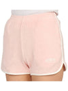 Women's Embroidered Logo Cotton Shorts Baby Pink - SPORTY & RICH - BALAAN 9