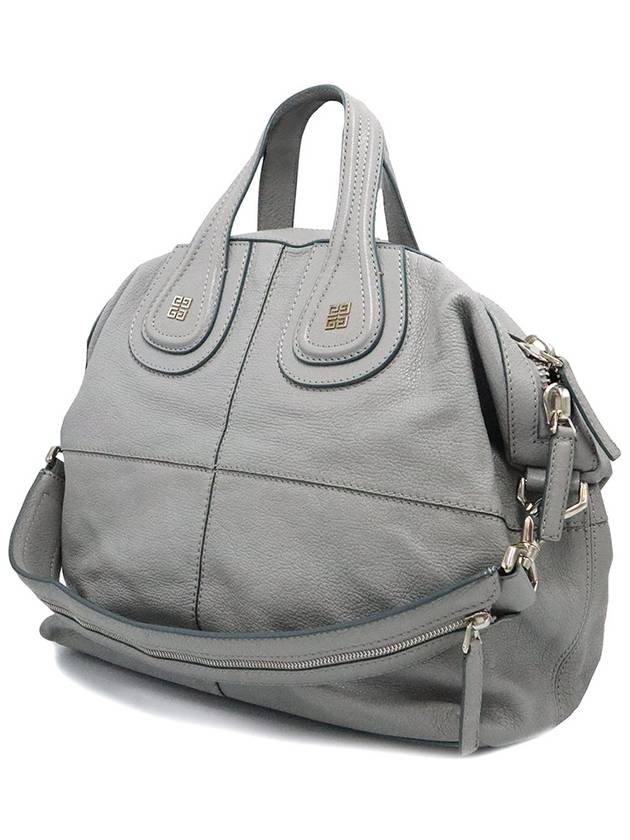 Givenchy BB05046012 Gray Calfskin Silver Nightingale Medium 2WAY - GIVENCHY - BALAAN 3