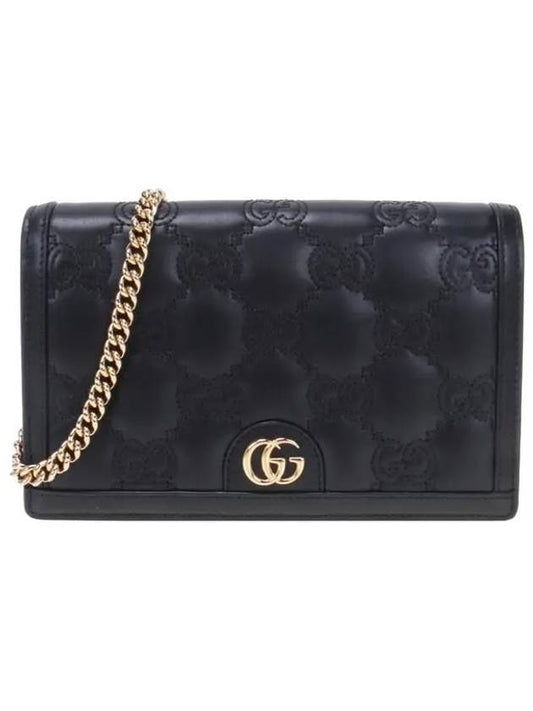 GG matelass? chain wallet black - GUCCI - BALAAN.