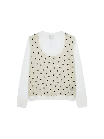 Women s Dot Front Wool Knit Ivory - PAUL SMITH - BALAAN 1