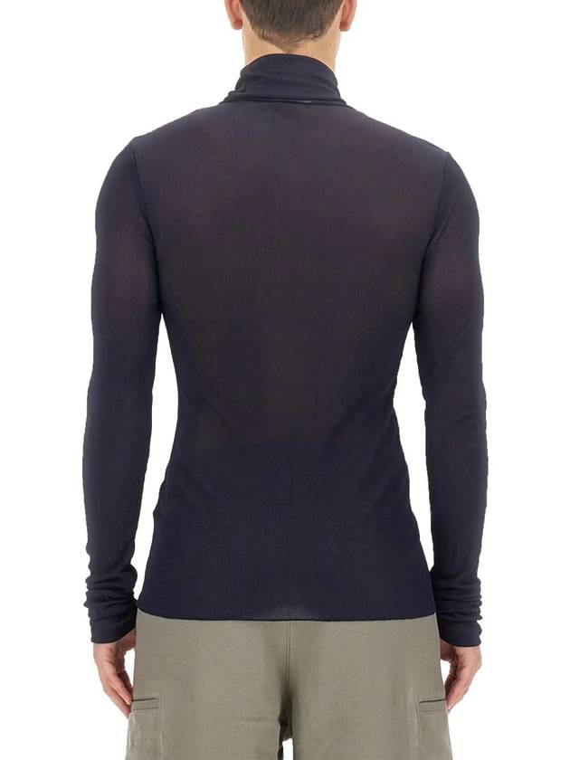 Men's Ribbed Turtleneck Navy - AMI - BALAAN 4