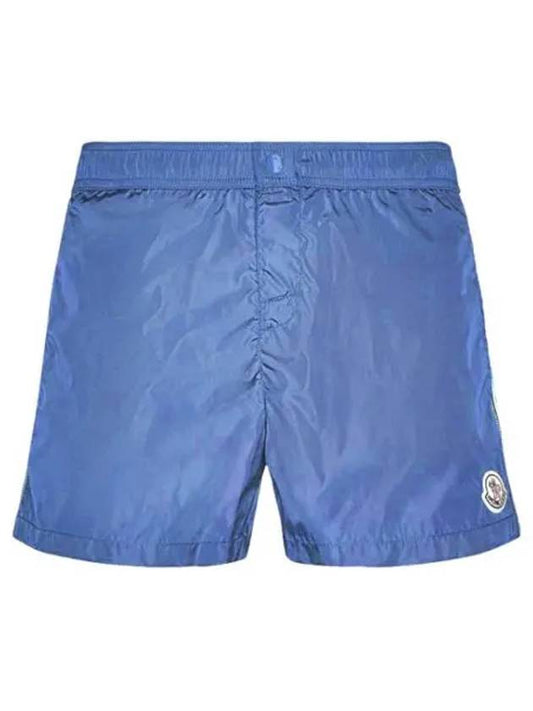 Logo patch striped swim shorts blue men's pants 2C00006 53326 722 - MONCLER - BALAAN 1