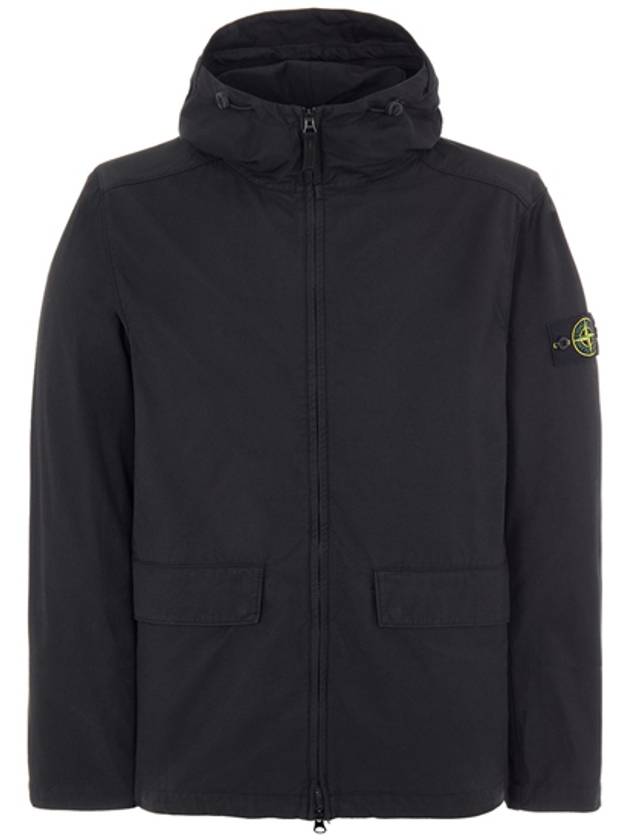 Batavia Waffen Patch Hooded Jacket Black - STONE ISLAND - BALAAN.