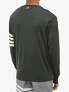 4 Bar Armband Classic Merino Wool Knit Top Dark Green - THOM BROWNE - BALAAN 4