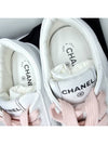 CC Logo Tennis Sneakers White Pink Unisex G39978 - CHANEL - BALAAN 8