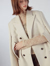 Cape Type Handmade Peacoat Ivory - REAL ME ANOTHER ME - BALAAN 5