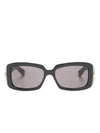 Logo Decorated Rectangle Sunglasses Black - GUCCI - BALAAN 1