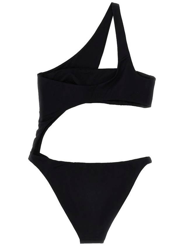 Women's Shoulder Strap Swimsuit Black - VERSACE - BALAAN 3