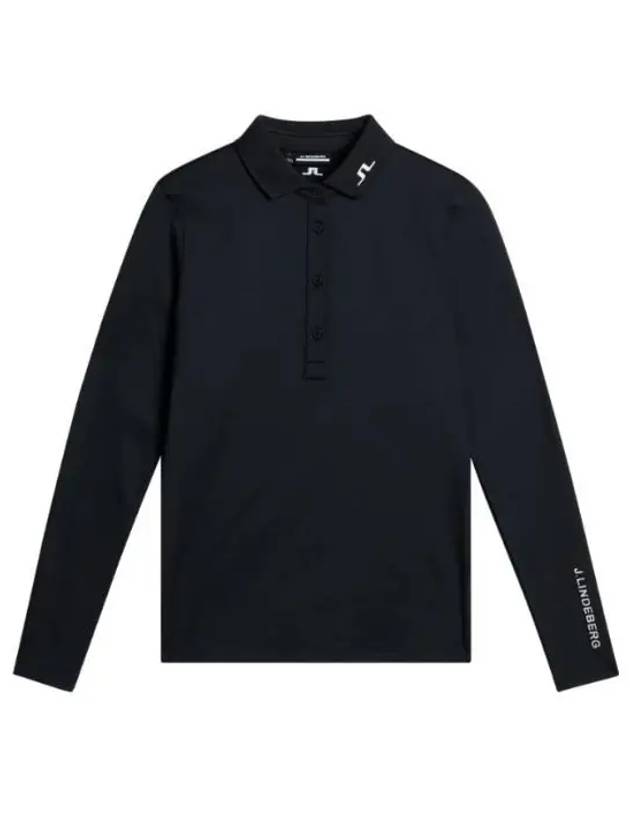 Women's Tour Tech Long Sleeve Polo Black - J.LINDEBERG - BALAAN 2