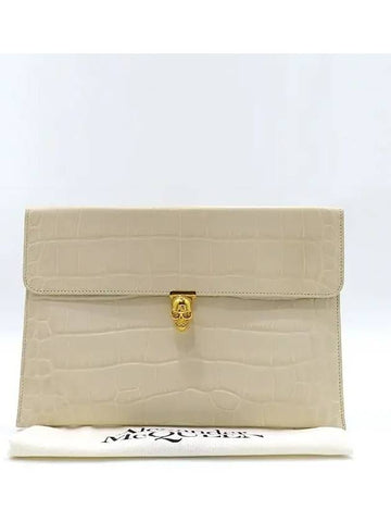 ivory clutch bag - ALEXANDER MCQUEEN - BALAAN 1