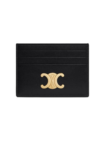 Triomphe Shiny Calfskin Card Wallet Black - CELINE - BALAAN 2