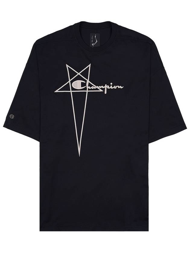 Tommy Logo Short Sleeve T-shirt Black - RICK OWENS - BALAAN 11