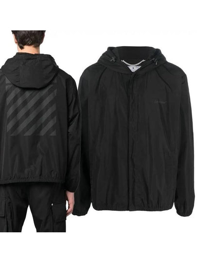 Men's Diagonal Tab Windbreaker Black - OFF WHITE - BALAAN 2