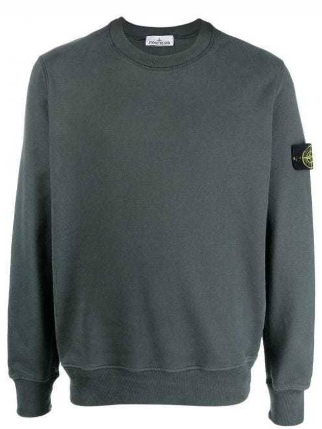 Wappen Patch Crew Neck Sweatshirt Dark Green - STONE ISLAND - BALAAN 1