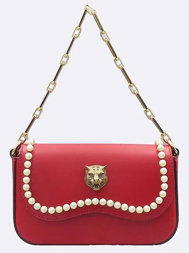 476804 Red color tiger chain clutch and shoulder bag - GUCCI - BALAAN 2