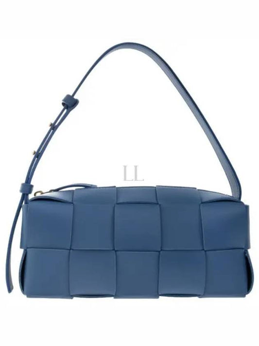 Brick Cassette Intrecciato Small Shoulder Bag Blue - BOTTEGA VENETA - BALAAN 2